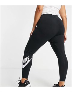 Черные леггинсы до щиколотки с логотипом Plus Nike