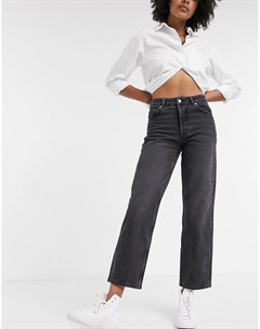 Выбеленные серые прямые джинсы из органического хлопка Femme Selected