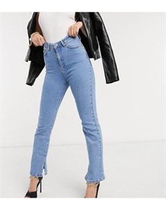 Выбеленные эластичные расклешенные джинсы Y2K в стиле 70 х с завышенной талией ASOS DESIGN Petite Asos petite