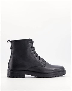 Черные кожаные ботинки на шнуровке Schuh