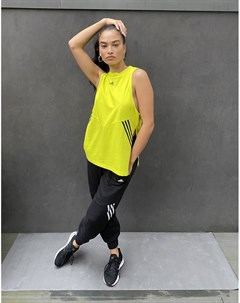 Желтая майка с 3 полосками adidas Training Adidas performance