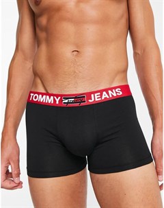 Черные боксеры брифы с логотипом на поясе Tommy jeans