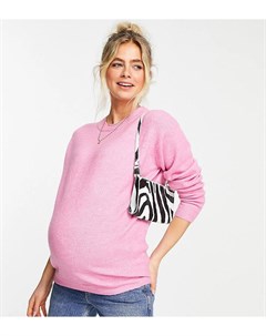 Розовый oversized джемпер с круглым вырезом ASOS DESIGN Maternity Asos maternity