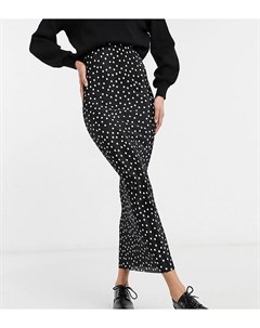 Плиссированная прямая юбка макси в горошек ASOS DESIGN Tall Asos tall