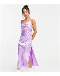 Фиолетовое платье макси с атласными бретелями Urban threads petite