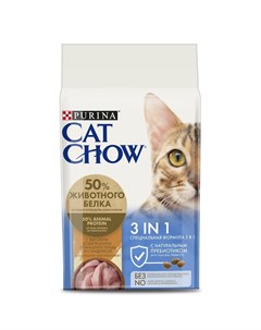 Корм для кошек 3in1 домашняя птица с индейкой сух 1 5кг Cat chow