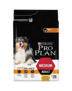 OptiBalance сухой корм для собак средних пород с курицей 3 кг Pro plan