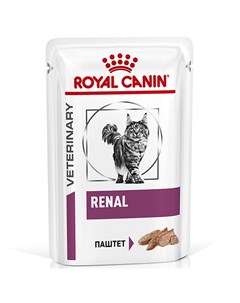 Корм для кошек Vet Diet Renal при почечной недостаточности курица паштет пауч 85г Royal canin