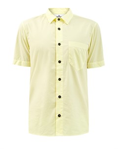 Рубашка slim fit из легкого хлопка с вышитым логотипом Stone island