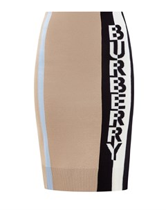 Юбка карандаш из шерсти с жаккардовым декором Burberry