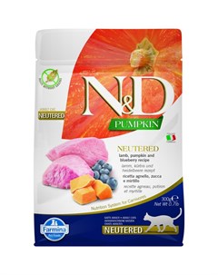 N D Pumkin Lamb Blueberry Neutered сухой корм для стерилизованных кошек с тыквой ягненком и черникой Farmina