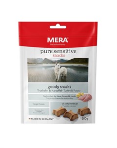 Лакомство Pure Sensitive Goody Snacks для собак с индейкой и картофелем 200 г Mera