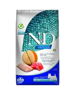 N D Ocean Cantaloupe Melon Adult Mini сухой корм для взрослых собак мелких пород с лососем треской и Farmina