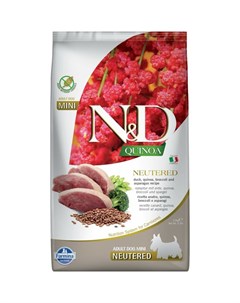 N D Quinoa Neutered Adult Mini сухой корм для стерилизованных и кастрированных собак мелких пород с  Farmina