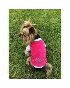 Толстовка OSSO fashion для собак любого возраста миниатюрных мелких и средних пород из велюра розово Osso fashion