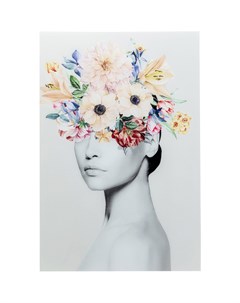 Картина lady flowers мультиколор 80x120 см Kare
