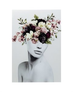 Картина lady flowers серый 80x120 см Kare