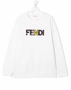 Толстовка с вышитым логотипом Fendi kids