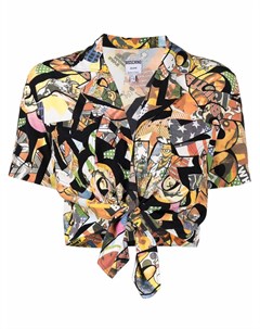 Укороченная рубашка с принтом граффити Moschino pre-owned