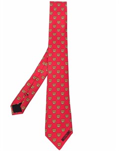 Шелковый галстук с узором Teddy Bear Moschino