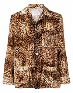 Бархатная рубашка с леопардовым принтом Ernest w. baker