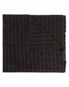 Шерстяной шарф с логотипом Moschino