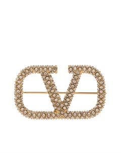 Брошь VLogo Signature с кристаллами Valentino garavani