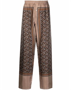 Прямые брюки с геометричным принтом Versace