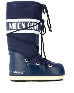 Дутые сапоги с кулиской и логотипом Moon boot