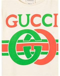 Футболка с логотипом Interlocking G Gucci kids
