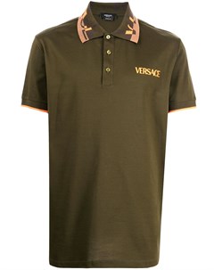 Рубашка поло с вышитым логотипом Versace