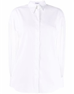 Шелковая рубашка с прозрачными рукавами Brunello cucinelli