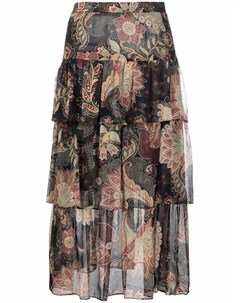 Ярусная юбка с цветочным принтом Twinset