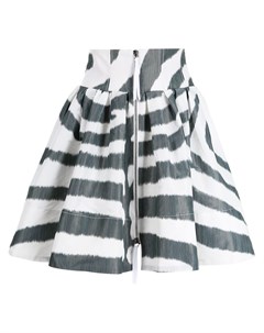 Шелковая юбка с абстрактным принтом Carolina herrera