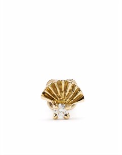 Серьга гвоздик Eventail из желтого золота с бриллиантом White bird