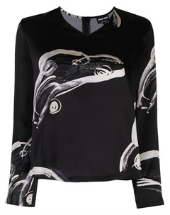 Шелковая блузка с абстрактным принтом Giorgio armani