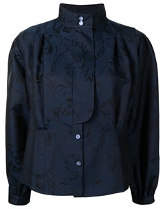 Блузка с пышными рукавами и абстрактным принтом Giorgio armani