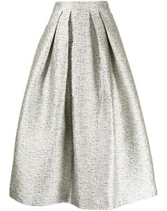 Плиссированная меланжевая юбка миди Emporio armani