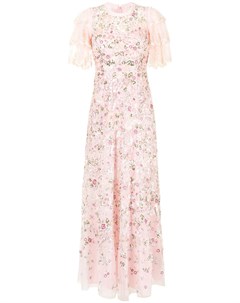Вечернее платье Odette с цветочной вышивкой Needle & thread