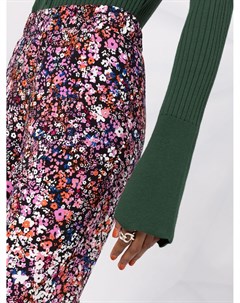 Шелковые брюки Precieux с цветочным принтом Maje