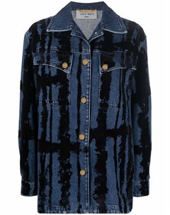 Джинсовая куртка с абстрактным принтом Alberta ferretti