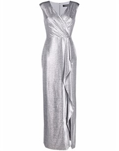 Платье с эффектом металлик и разрезом спереди Lauren ralph lauren