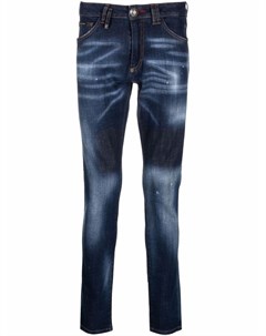 Узкие джинсы Iconic с эффектом потертости Philipp plein