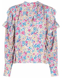 Блузка с оборками и цветочным принтом Isabel marant