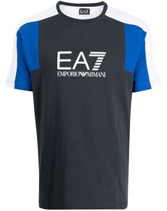 Футболка в стиле колор блок с логотипом Ea7 emporio armani
