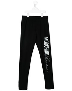 Легинсы с логотипом и заклепками Moschino kids