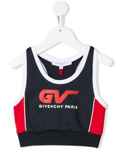 Укороченная майка с принтом логотипа Givenchy kids