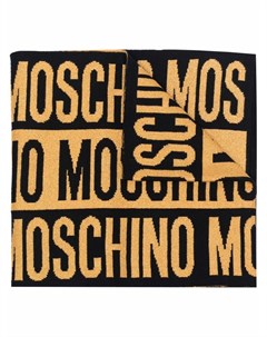 Шарф вязки интарсия с логотипом Moschino
