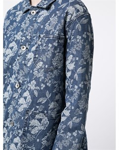 Джинсовая куртка с цветочным принтом Ymc