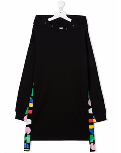 Платье джемпер с капюшоном и логотипом Stella mccartney kids